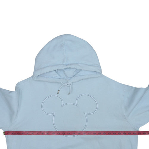 H&M Women Light Blue Disney Mickey Hoodie Size L Cotton Blend