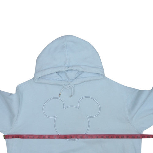 H&M Women Light Blue Disney Mickey Hoodie Size L Cotton Blend