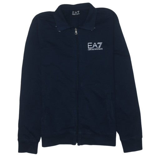 Emporio Armani EA7 Men's Blue Full Zip Collared Sweatshirt Size M