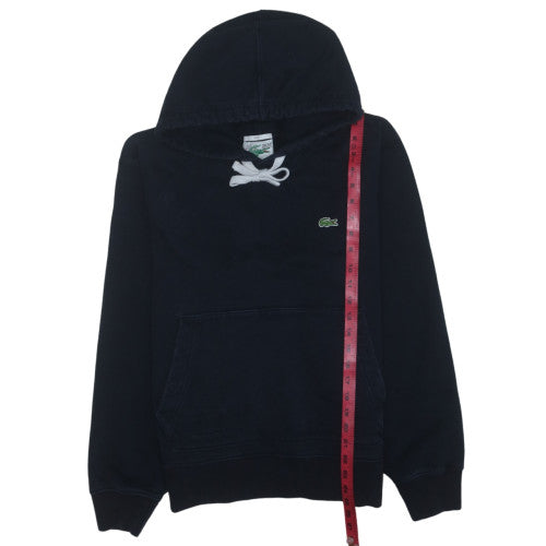 Lacoste Unisex Black XL Classic Pullover Hoodie with Logo