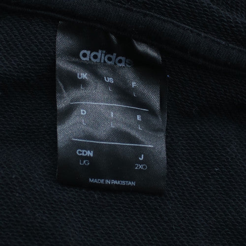 Adidas Men's Black Full Zip Hoodie Size L Sports Fleece