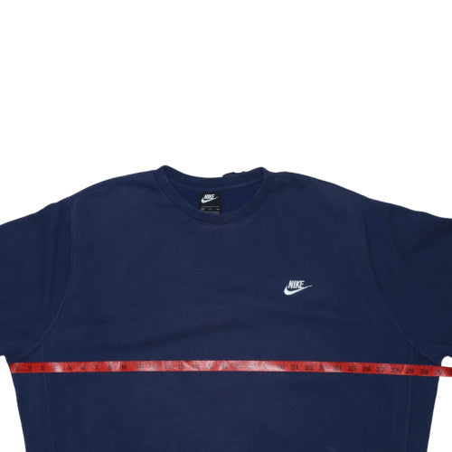 Nike Mens Blue 3XL Pullover Fleece Sweatshirt Crew Neck