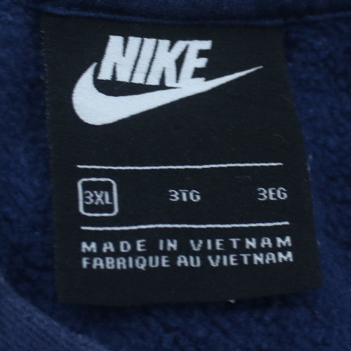 Nike Mens Blue 3XL Pullover Fleece Sweatshirt Crew Neck