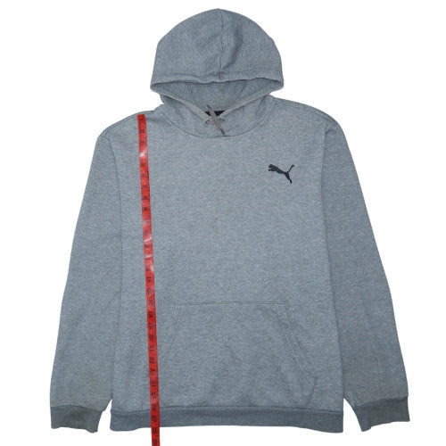 Puma Men’s Grey Pullover Hoodie 2XL Regular Fit Fleece Sportswear