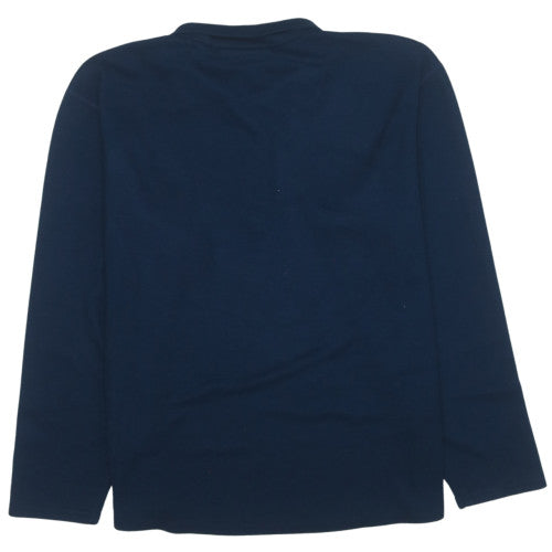 The North Face Men Blue Fleece 1/4 Zip Henley Sweatshirt M