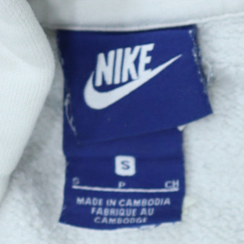 Nike Men’s White Pullover Hoodie Size S Regular Fit with Logo