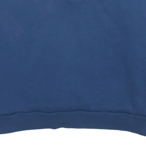 Lululemon Mens Blue 1/4 Zip Fleece Sweatshirt L Regular Fit