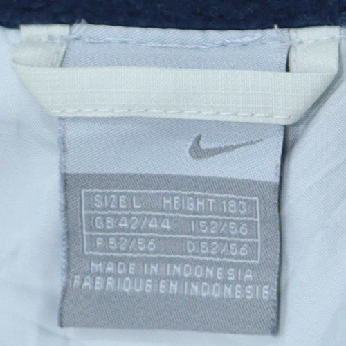 Nike Men’s White Full Zip Fleece Sweatshirt L Regular Fit