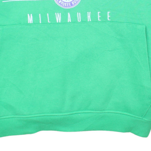 NBA Men’s Green Small Pullover Hoodie Milwaukee Bucks Fleece