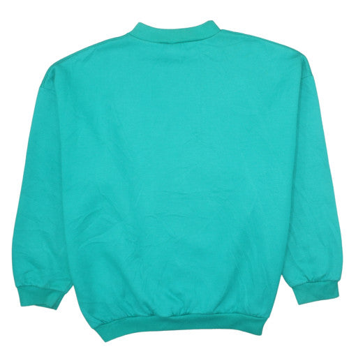 adidas Men's Green XL Vintage 90s Logo Pullover Sweatshirt