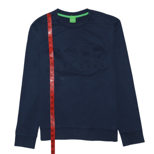 Hugo Boss Men's Blue Slim Fit Logo Crew Neck Sweatshirt M
