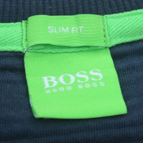 Hugo Boss Men's Blue Slim Fit Logo Crew Neck Sweatshirt M