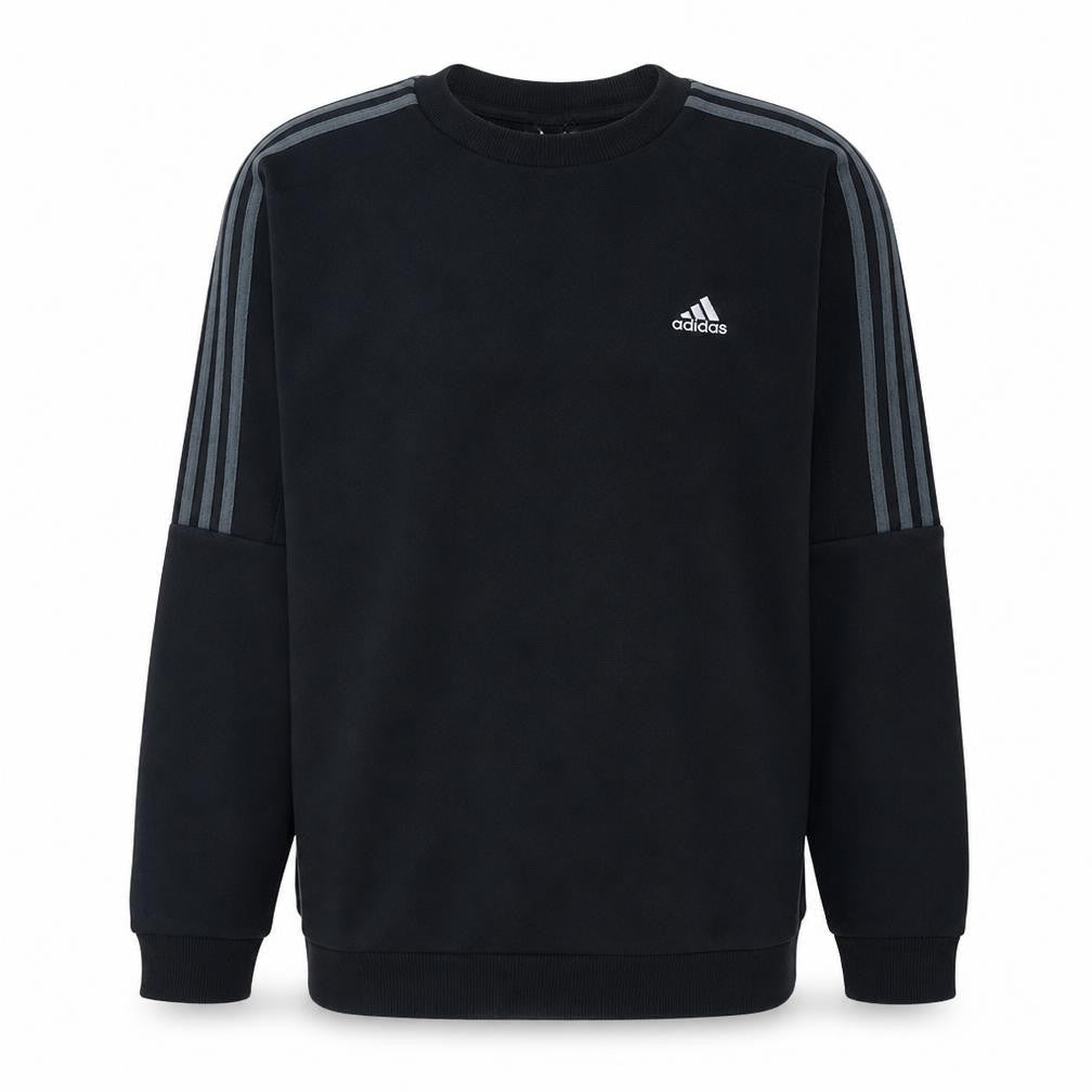adidas Men's Black M Pullover Fleece Logo Crew Neck Sweatshirt