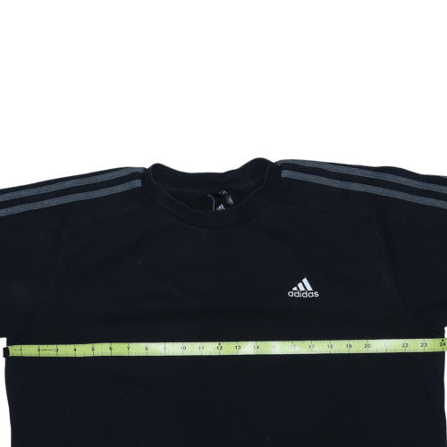 adidas Men's Black M Pullover Fleece Logo Crew Neck Sweatshirt