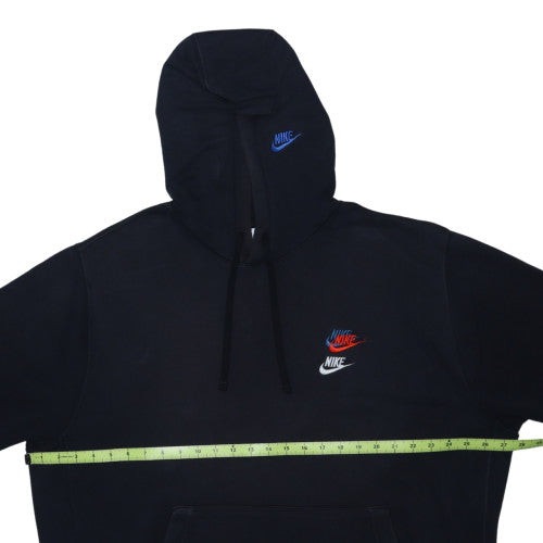 Nike Men's Black Pullover Hoodie 2XL Embroidered Logo Fleece Sweatshirt
