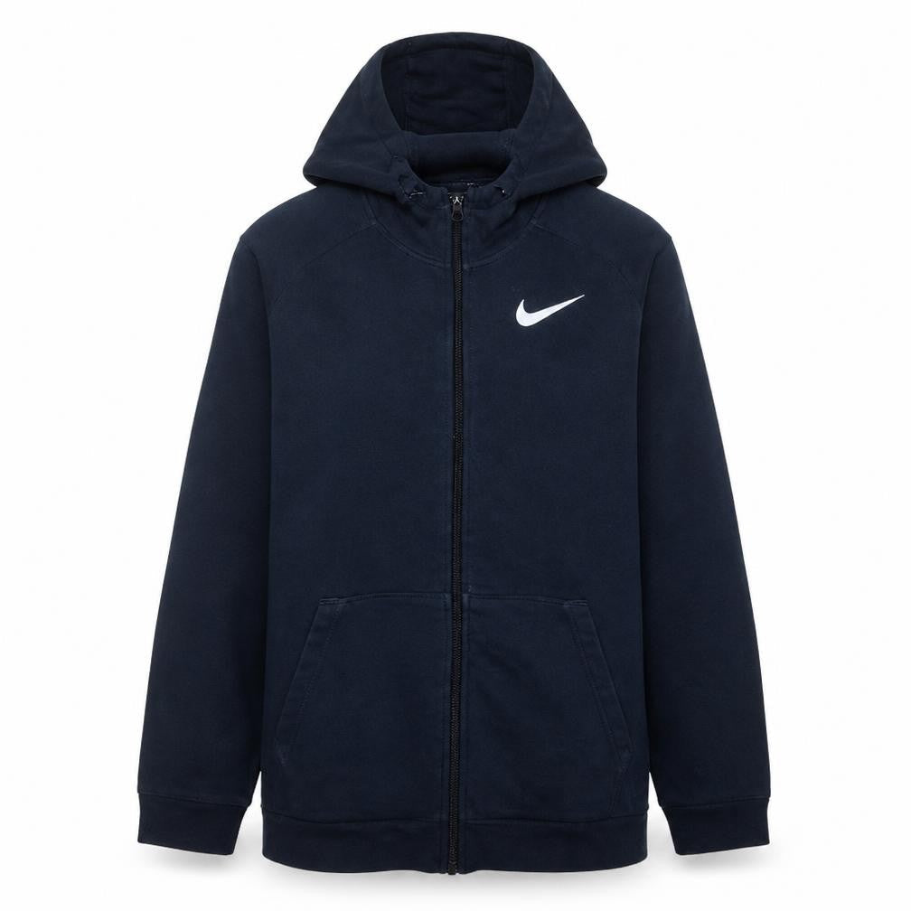 Nike Men’s Black Full Zip Hoodie L Sports Dri-FIT Sweatshirt