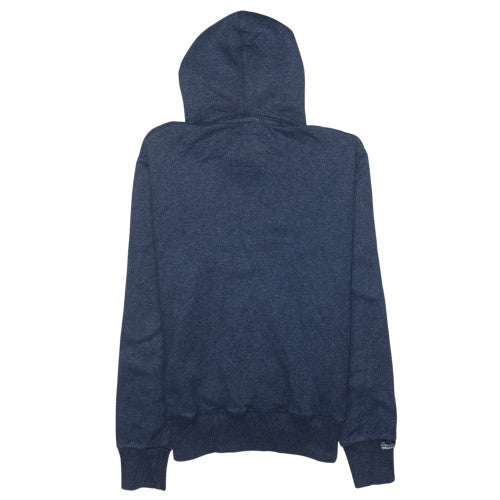 Superdry Men's Blue Pullover Hoodie M Graphic Logo Fleece Sweatshirt