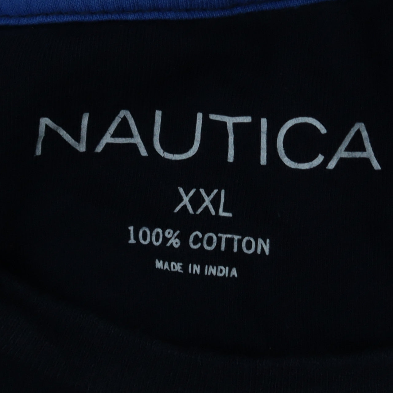 Nautica Men's Blue 2XL Colourblock Cotton Crew Neck T-Shirt