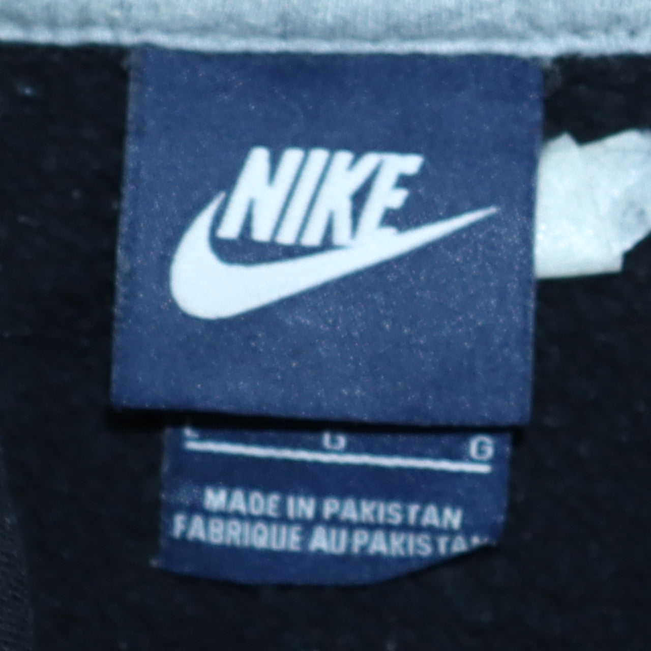 Nike Mens Black Pullover Hoodie L Regular Fit Cotton Fleece