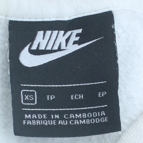 Nike Men's White XS Crew Neck Pullover Sweatshirt