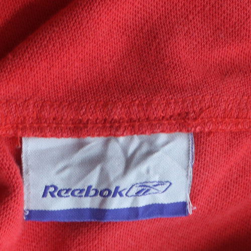 Reebok Mens Red Long Sleeve Rugby Polo Shirt Size L