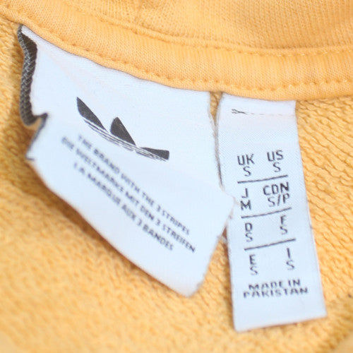 adidas Men's Yellow Pullover Hoodie Small Fleece Sportswear
