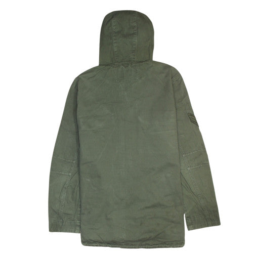 Cedarwood State Men's Green Hooded Cotton Parka Jacket Size L