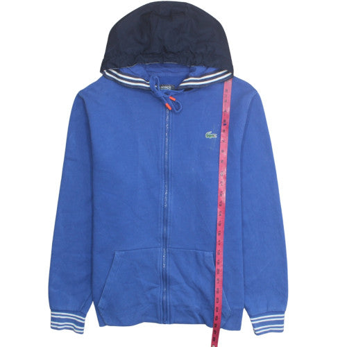 Lacoste Sport Men's Blue 2XL Full Zip Hoodie Lightweight Cotton Blend