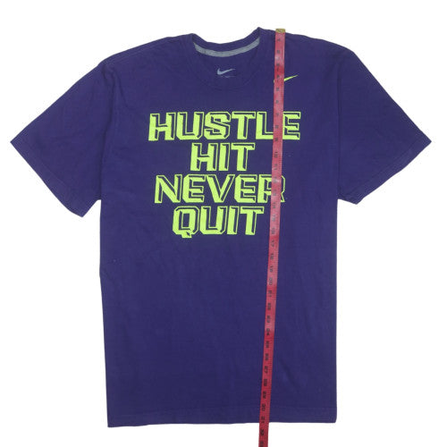 Nike Men's Purple Graphic T-Shirt XXL Regular Fit Cotton Crew Neck