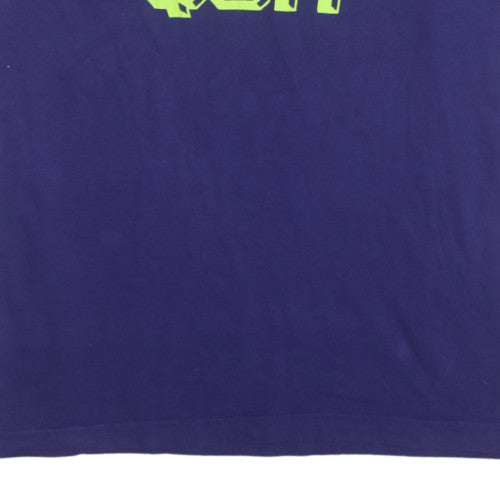 Nike Men's Purple Graphic T-Shirt XXL Regular Fit Cotton Crew Neck