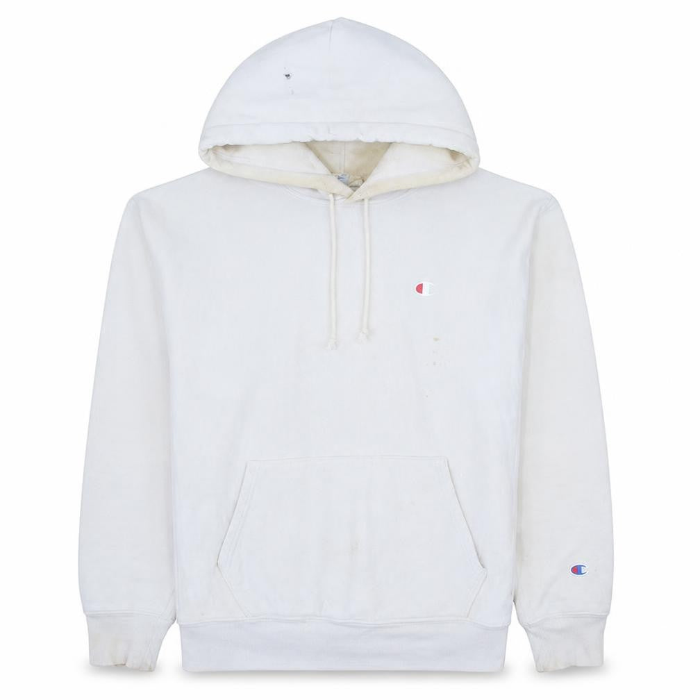 Champion Men’s White Reverse Weave Pullover Hoodie Size L