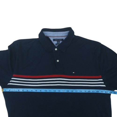 Tommy Hilfiger Men’s Blue Striped Classic Fit 2XL Polo Shirt
