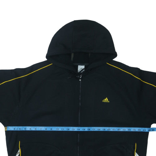 Adidas Men's Black 2XL Track Jacket Hooded Full Zip Sportswear