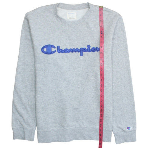Champion Men's Grey Crew Neck Pullover Sweatshirt M