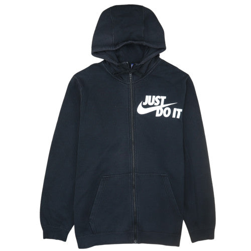 Nike Men's Black Large Full Zip Hoodie 'Just Do It' Sportswear
