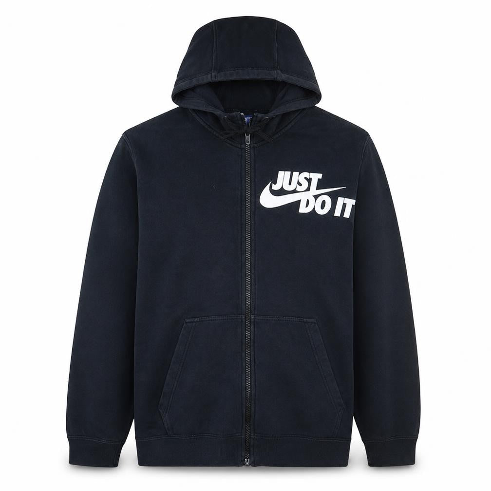 Nike Men's Black Large Full Zip Hoodie 'Just Do It' Sportswear
