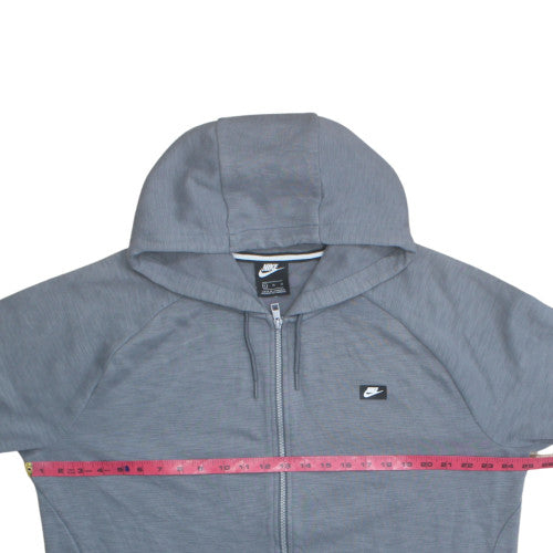 Nike Men's Grey Full Zip Hoodie XL Regular Fit Cotton Blend