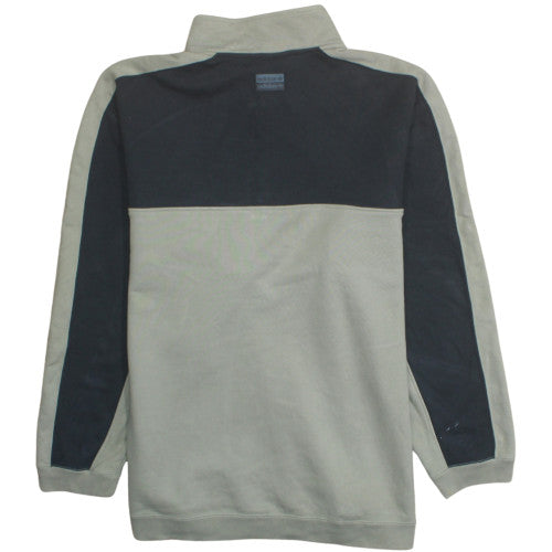 Adidas Mens Green 2XL Retro 1/4 Zip Fleece Sweatshirt