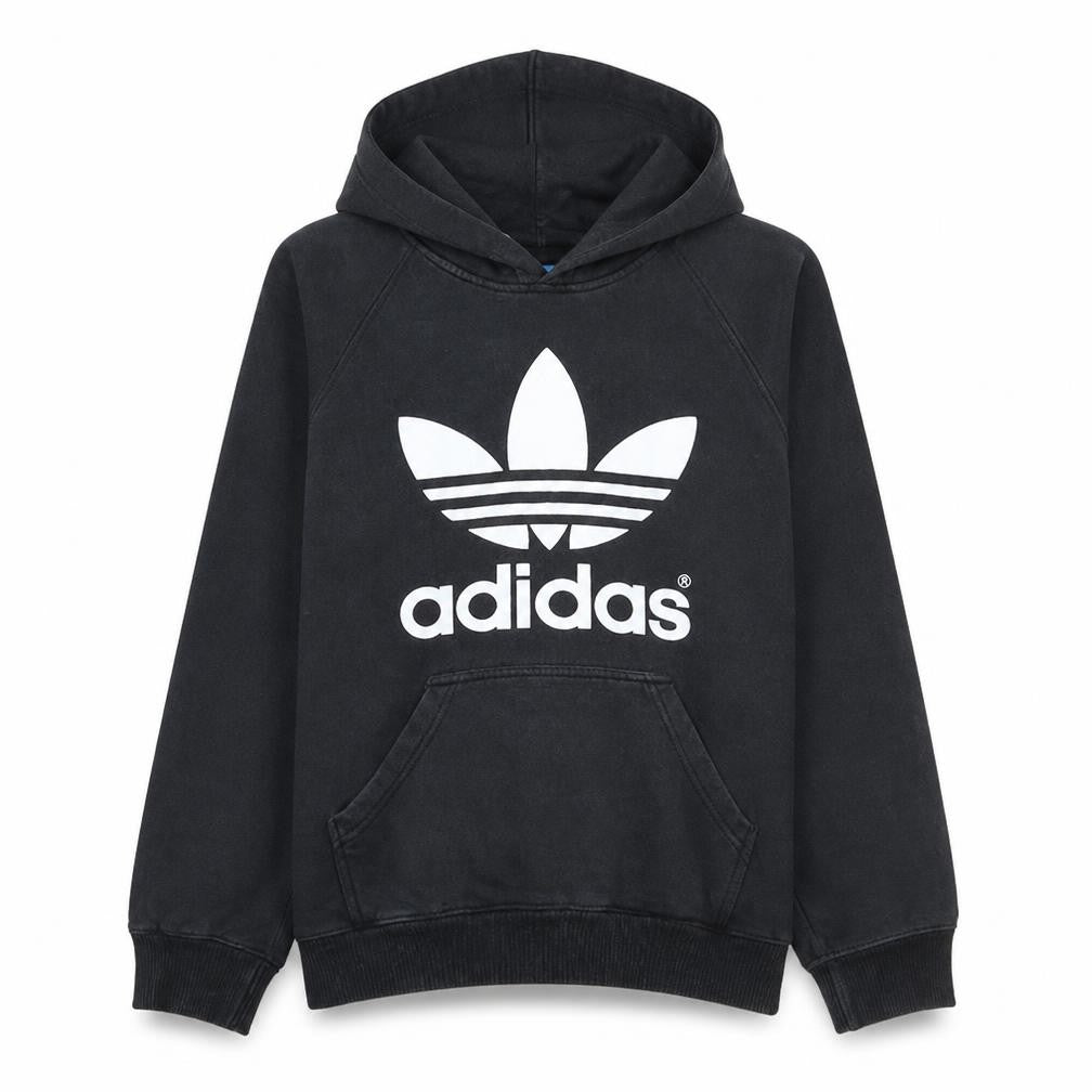 Adidas Womens Black Pullover Hoodie Medium Hooded Sweatshirt