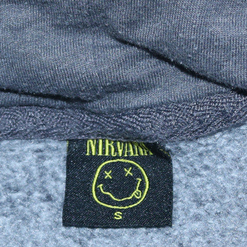 Primark Women’s Grey Nirvana Pullover Hoodie Size S Graphic Print