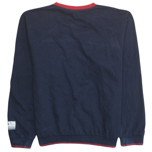FILA Men's Blue Red Crew Neck Logo Sweatshirt XL Retro Sportswear
