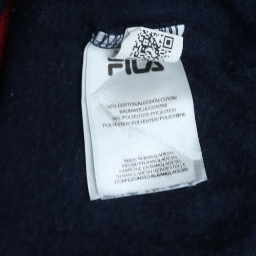 FILA Men's Blue Red Crew Neck Logo Sweatshirt XL Retro Sportswear