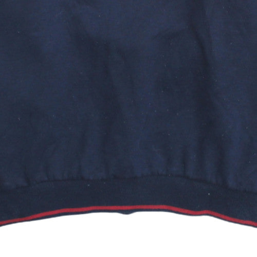 FILA Men's Blue Red Crew Neck Logo Sweatshirt XL Retro Sportswear