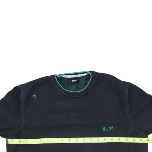 Hugo Boss Mens Navy Crew Neck Sweatshirt M Classic Fit Cotton