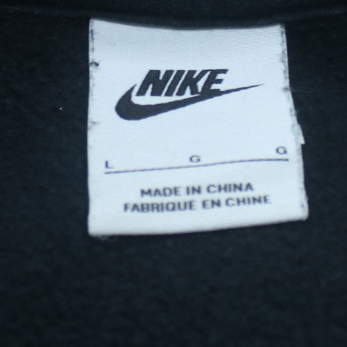 Nike Men Black 1/2 Zip Fleece Sweatshirt L Regular Sportswear