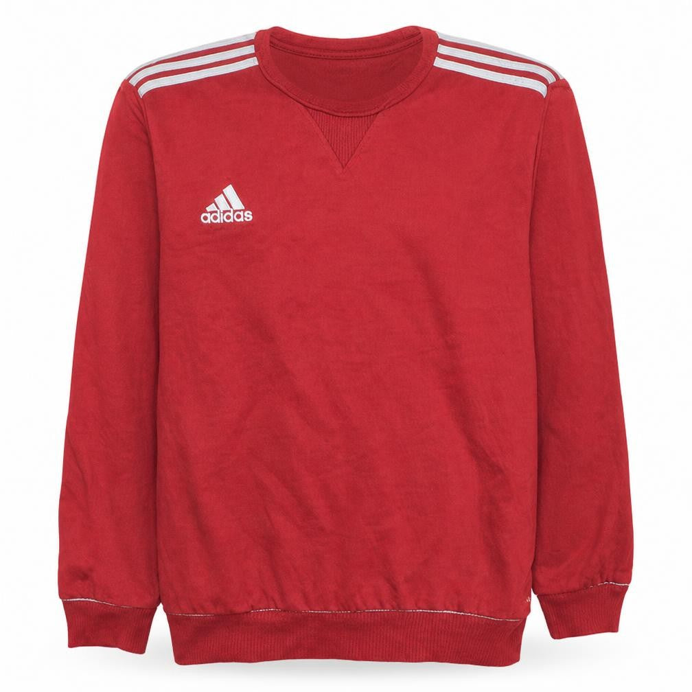 Adidas Mens Red ClimaWarm Crew Neck Pullover Sweatshirt S