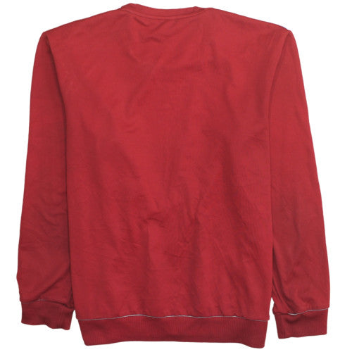 Adidas Mens Red ClimaWarm Crew Neck Pullover Sweatshirt S