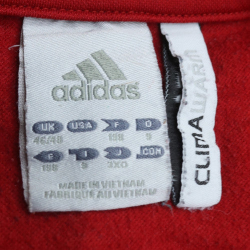 Adidas Mens Red ClimaWarm Crew Neck Pullover Sweatshirt S