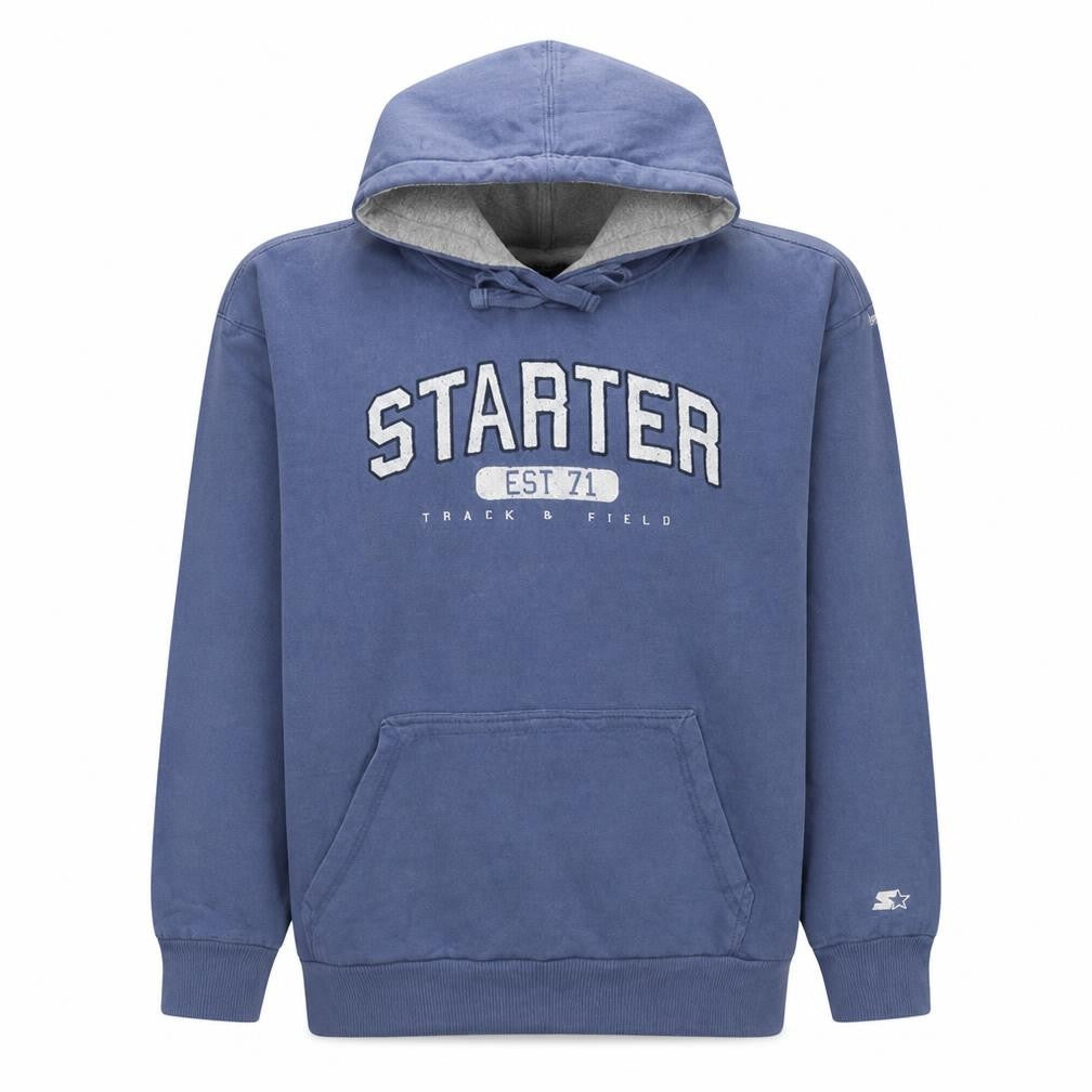 Starter Men's Blue Pullover Hoodie M Regular Fit Sports Style