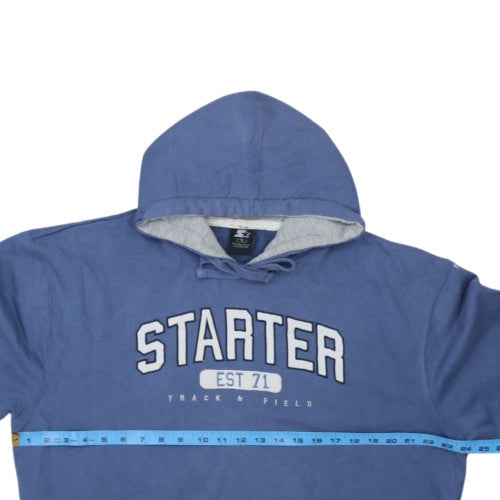 Starter Men's Blue Pullover Hoodie M Regular Fit Sports Style